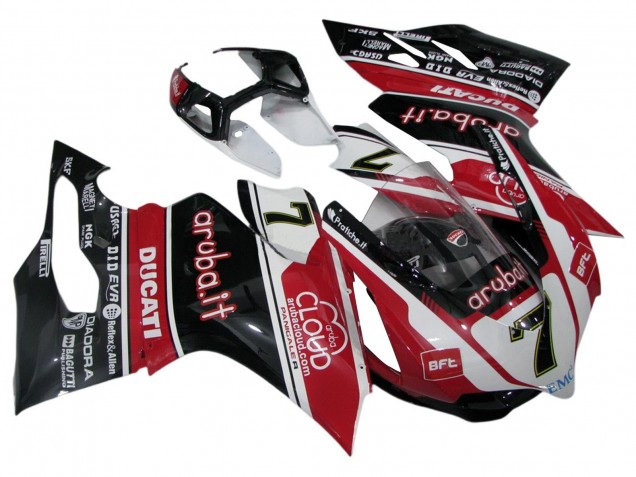 Carenagens Moto Ducati Panigale 899/1199 2011-2014 - Branco Vermelho Preto Brilhante Aruba.it 7
