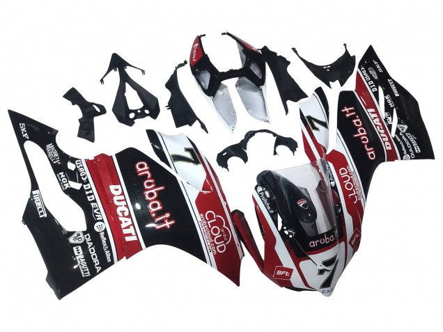 Carenagens Moto Ducati Panigale 899/1199 2011-2014 - Branco Vermelho Preto Brilhante Aruba.it 7