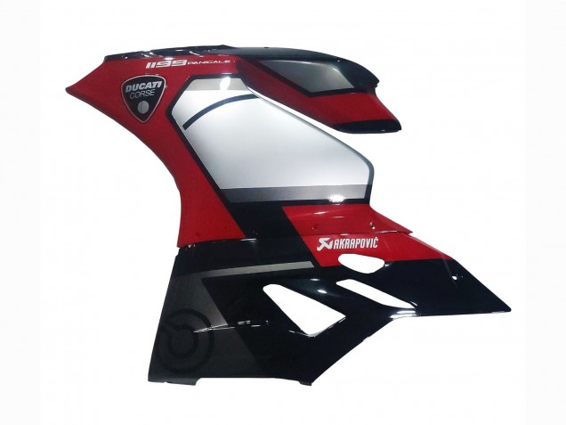 Carenagens Moto Ducati 1199 2011-2014 - Vermelho Prata Preto