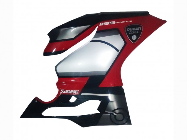 Carenagens Moto Ducati 1199 2011-2014 - Vermelho Prata Preto