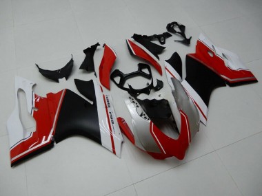 Carenagens Moto Ducati 1199 2011-2014 - Branco Vermelho Preto Fosco
