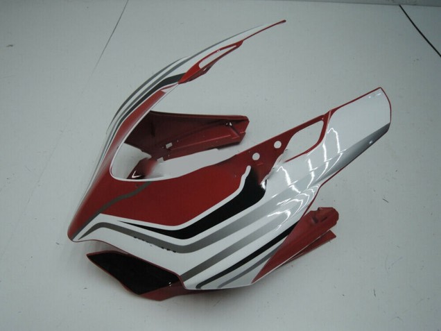 Carenagem Moto Ducati Panigale 899 2011-2014 - Branco Vermelho Preto Brilhante