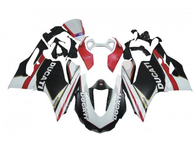 Carenagens Moto Ducati Panigale 1199 2011-2014 - Branco Vermelho Preto