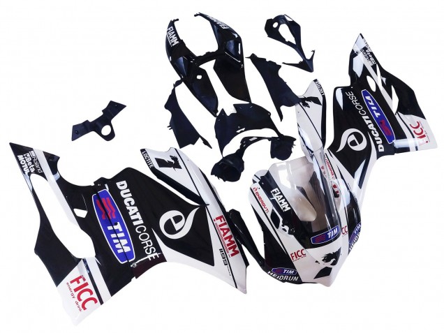 Carenagens Moto Ducati Panigale 899/1199 2011-2014 - Branco Preto Azul Fiamm Ficc 7