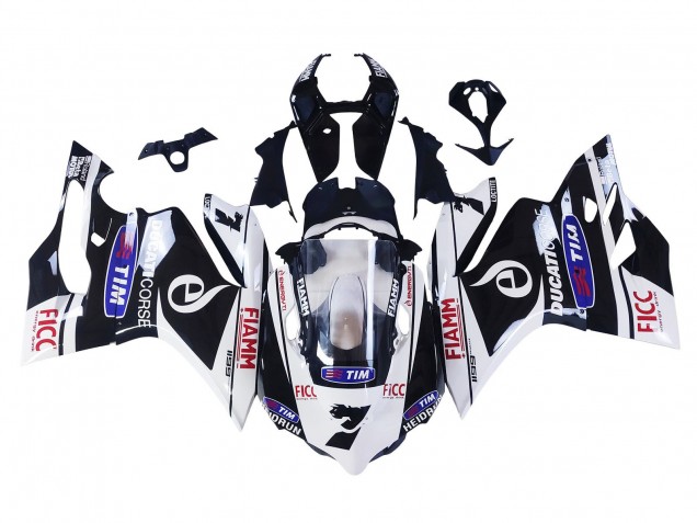 Carenagens Moto Ducati Panigale 899/1199 2011-2014 - Branco Preto Azul Fiamm Ficc 7