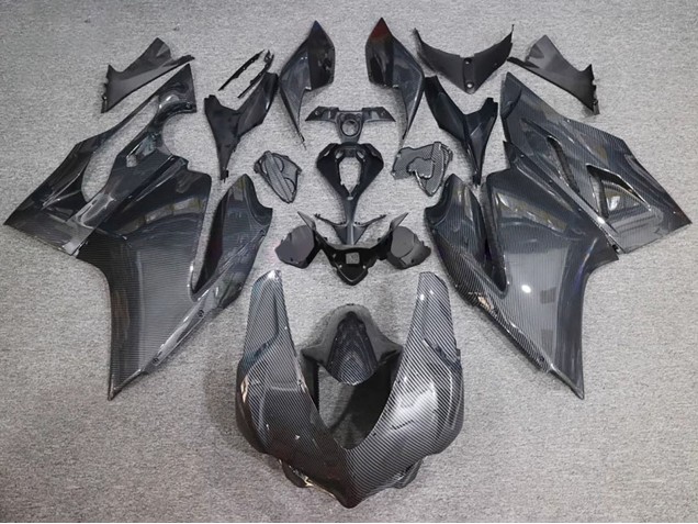 Carenagens Moto Ducati 959/1299 2015-2020 - Preto Fibra de Carbono Estilo