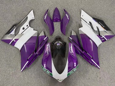 Carenagens Moto Ducati 959/1299 2015-2020 - Roxo Branco Preto Brilhante Flex-Box