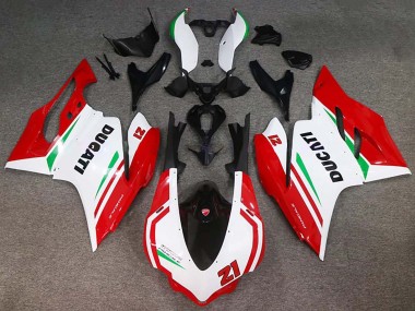 Carenagens Moto Ducati 959/1299 2015-2020 - Branco Vermelho Verde Preto Brilhante 21