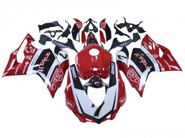 Carenagens Moto Ducati 959/1299 2015-2020 - Branco Vermelho Preto Aruba 7