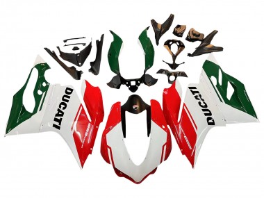 Carenagens Moto Ducati 1299 2015-2020 - Branco Vermelho Verde Preto Fosco