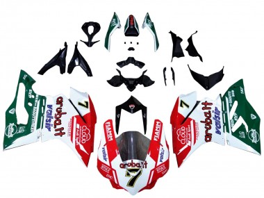 Carenagens Moto Ducati 959/1299 2015-2020 - Branco Vermelho Verde Valsir Fiamm 7