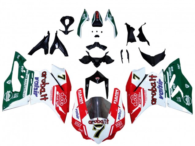 Carenagens Moto Ducati 959/1299 2015-2020 - Branco Vermelho Verde Valsir Fiamm 7