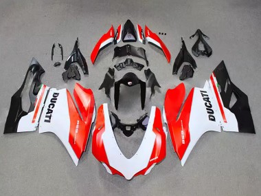 Carenagem Moto Ducati 959 2015-2020 - Branco Vermelho Preto Brilhante