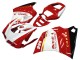 Carenagens Moto Ducati 996 1993-2005 - Branco Vermelho Ouro Preto Brilhante Corse Performance
