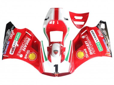 Carenagens Moto Ducati 748/916/996/998 1993-2005 - Branco Vermelho Amarelo Verde Preto Brilhante Performance