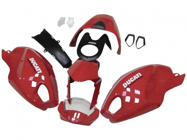 Carenagens Moto Ducati Monster 696 796 1100 1100S 2008-2012 - Vermelho Branco