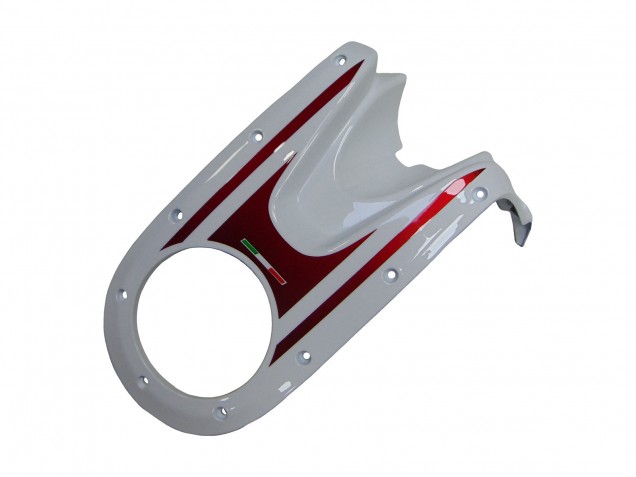 Carenagens Moto Ducati Monster 696 796 1100 1100S 2008-2012 - Branco Vermelho Preto Brilhante