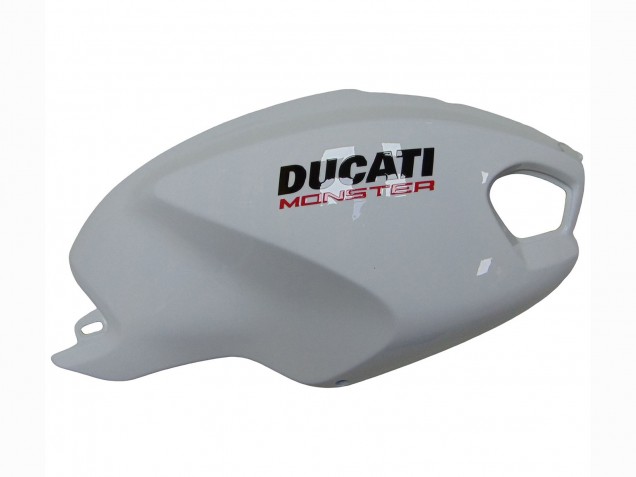 Carenagens Moto Ducati Monster 696 796 1100 1100S 2008-2012 - Branco Vermelho Preto Brilhante