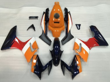 Carenagens Moto Honda CBR125R 2002-2006 - Laranja Branco Vermelho Preto Brilhante