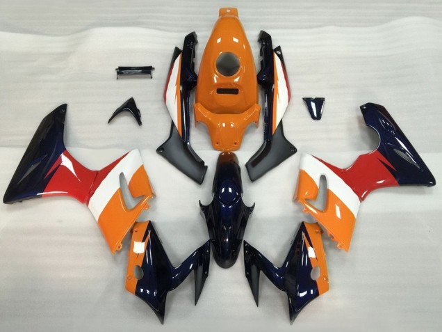 Carenagens Moto Honda CBR125R 2002-2006 - Laranja Branco Vermelho Preto Brilhante