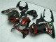 Carenagens Moto Kawasaki EX250 2008-2012 - Preto Brilhante Vermelho Castanho