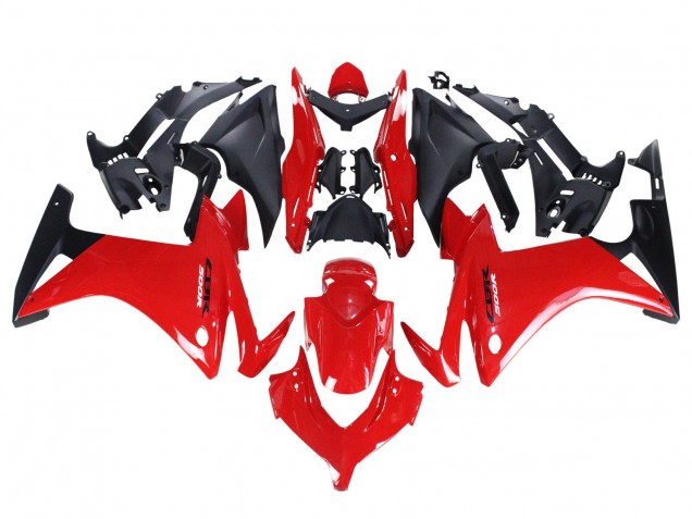 Carenagens Moto Honda CBR500R 2013-2015 - Vermelho Preto Fosco