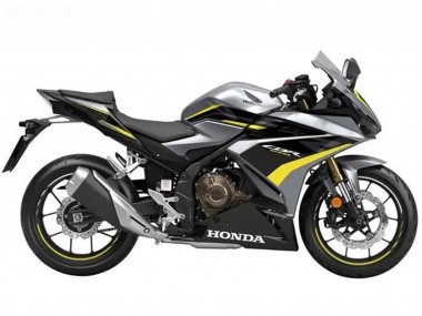 Carenagens Moto Honda CBR500R 2022-2023 - Prata Amarelo Preto Brilhante