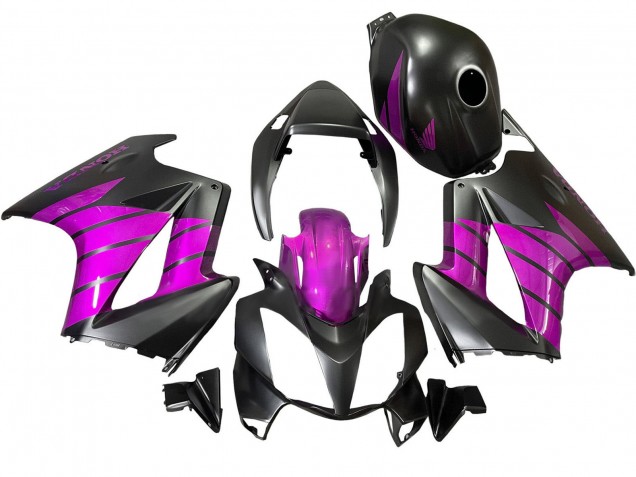 Carenagens Moto Honda VFR 800 2002-2013 - Roxo Preto Fosco