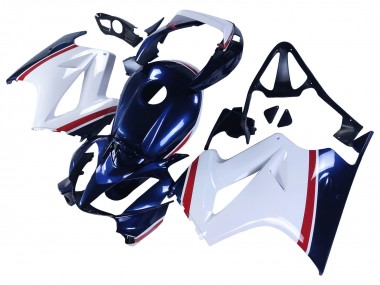 Carenagens Moto Honda VFR 800 2002-2013 - Branco Vermelho Azul Escuro