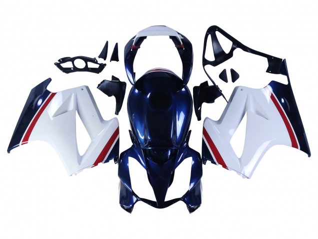 Carenagens Moto Honda VFR 800 2002-2013 - Branco Vermelho Azul Escuro