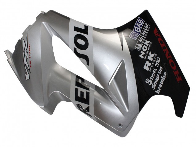 Carenagens Moto Honda VFR 800 2002-2013 - Prata Preto Brilhante Repsol