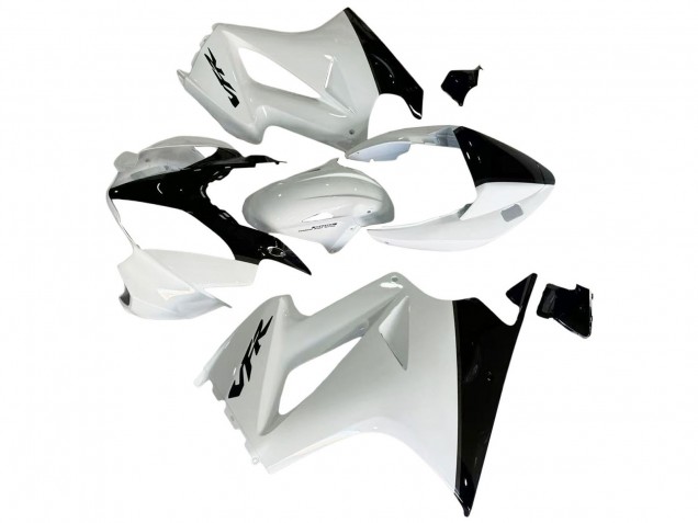 Carenagens Moto Honda VFR 800 2002-2013 - Branco Pérola Preto Brilhante Decal