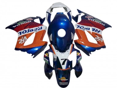 Carenagens Moto Honda VFR 800 2002-2013 - Branco Laranja Azul Repsol