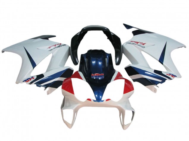 Carenagens Moto Honda VFR 800 2002-2013 - Branco Vermelho Azul Escuro HRC
