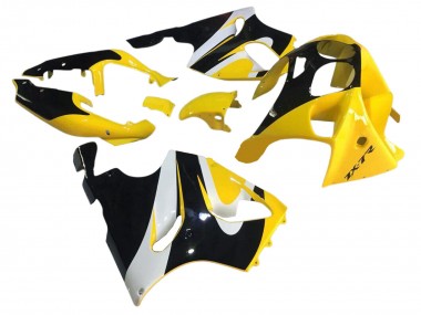Carenagens Moto Kawasaki ZX7R 1996-2003 - Amarelo Branco Preto Brilhante