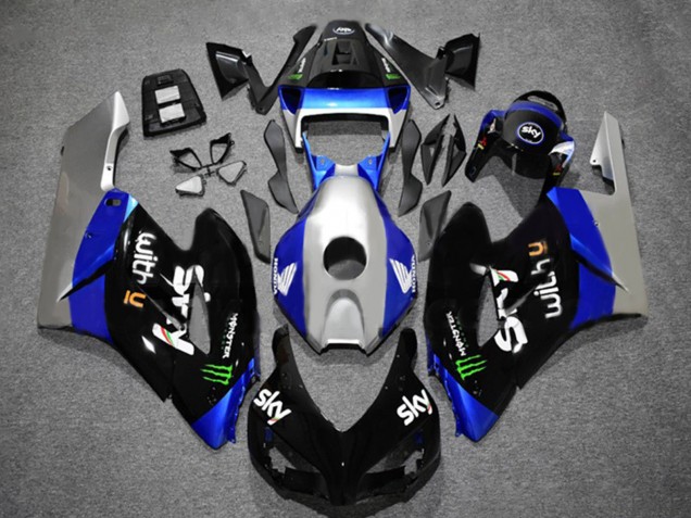 Carenagens Moto Honda CBR1000RR 2004-2005 - Prata Azul Preto Brilhante Verde Monstro Sky