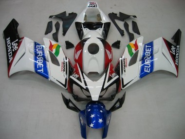 Carenagens Moto Honda CBR1000RR 2004-2005 - Branco Azul Vermelho Preto Brilhante Estrela EuroBet Lee