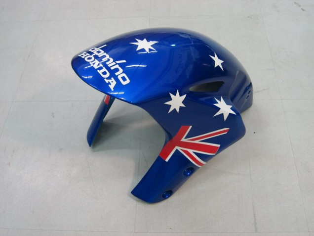 Carenagens Moto Honda CBR1000RR 2004-2005 - Branco Azul Vermelho Preto Brilhante Estrela Carrera Lee