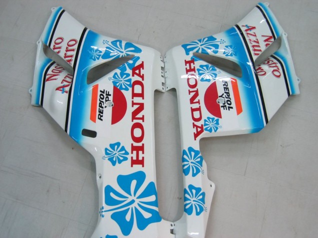 Carenagens Moto Honda CBR1000RR 2004-2005 - Branco Azul Neve Nastro Azzurro 46