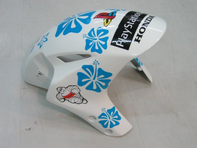 Carenagens Moto Honda CBR1000RR 2004-2005 - Branco Azul Neve Nastro Azzurro 46