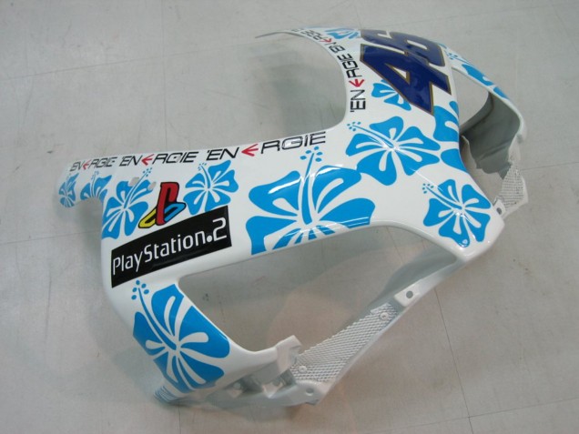 Carenagens Moto Honda CBR1000RR 2004-2005 - Branco Azul Neve Nastro Azzurro 46