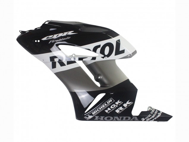 Kits Carenagem Moto Honda CBR1000RR 2004-2005 - Prata Branco Preto Brilhante Repsol