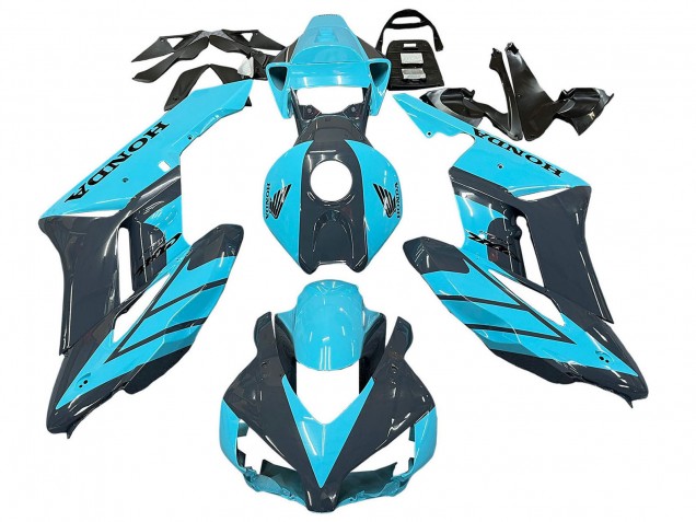 Carenagens Moto Honda CBR1000RR 2004-2005 - Azul Claro Preto Brilhante