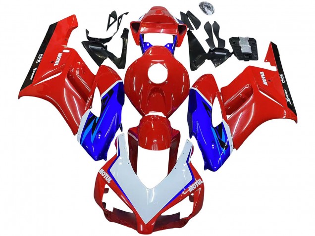 Carenagens Moto Honda CBR1000RR 2004-2005 - Vermelho Azul Branco Preto Motul