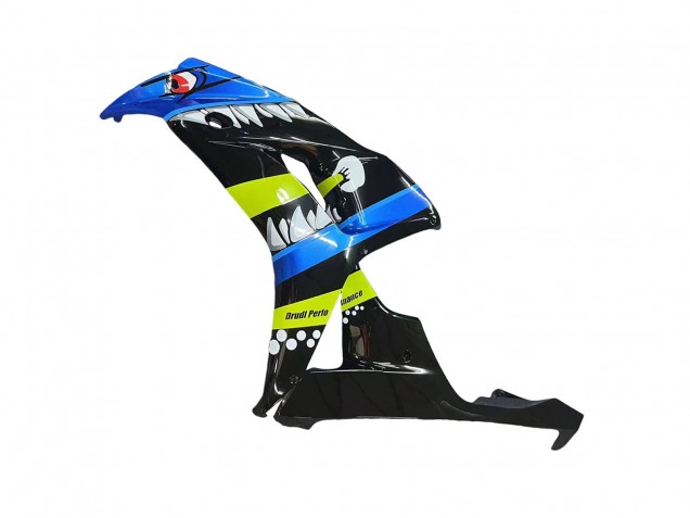 Carenagens Moto Honda CBR1000RR 2006-2007 - Azul Verde Fluorescente Preto Brilhante Tubarão 46