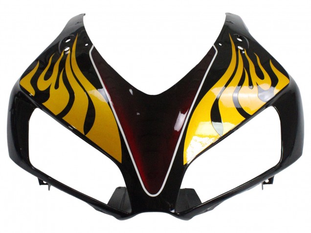 Carenagens Moto Honda CBR1000RR 2006-2007 - Preto Brilhante Amarelo Vermelho Chama