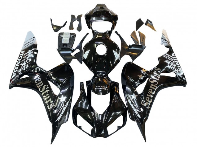 Carenagens Moto Honda CBR1000RR 2006-2007 - Preto Brilhante Ouro SevenStars