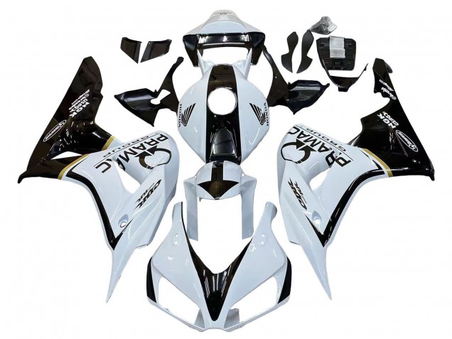 Carenagens Moto Honda CBR1000RR 2006-2007 - Branco Preto Brilhante Pramac
