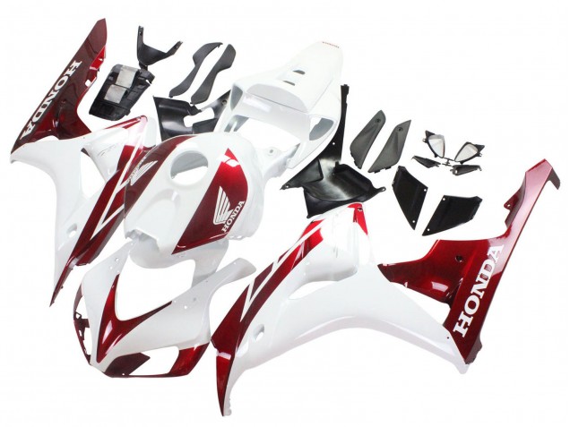 Carenagens Moto Honda CBR1000RR 2006-2007 - Branco Vermelho