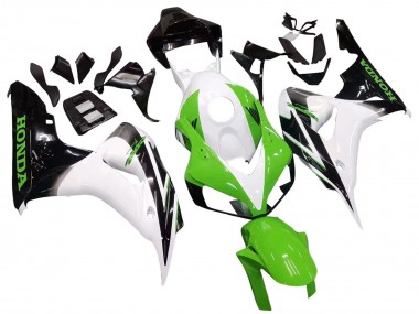 Carenagem Moto Honda CBR1000RR 2006-2007 - Branco Verde Preto Brilhante